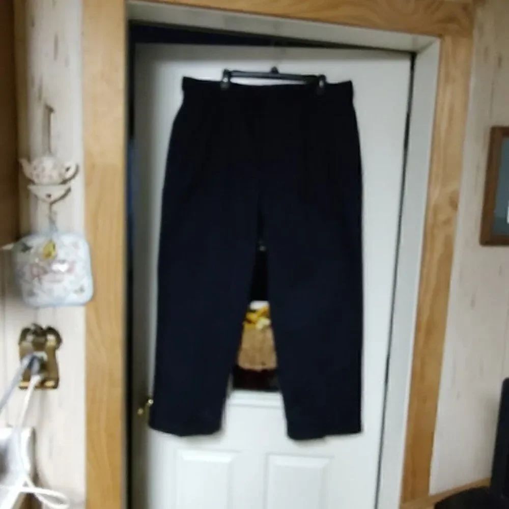 New  Croft & Barrow Navy Blue No Iron Casual Pants Size Men's 40/29